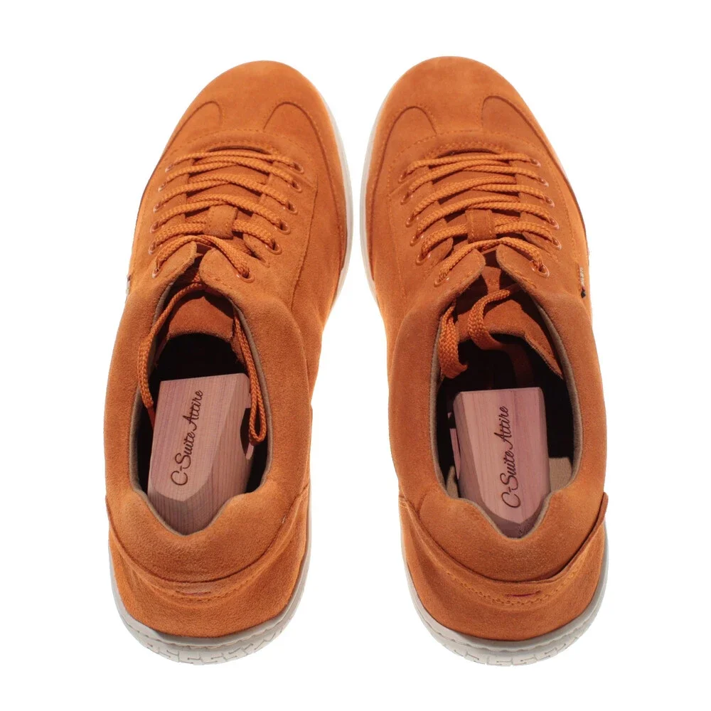 Piloti NWB Shift Lace Up Driving Sneakers Size 13 US in Orange Suede